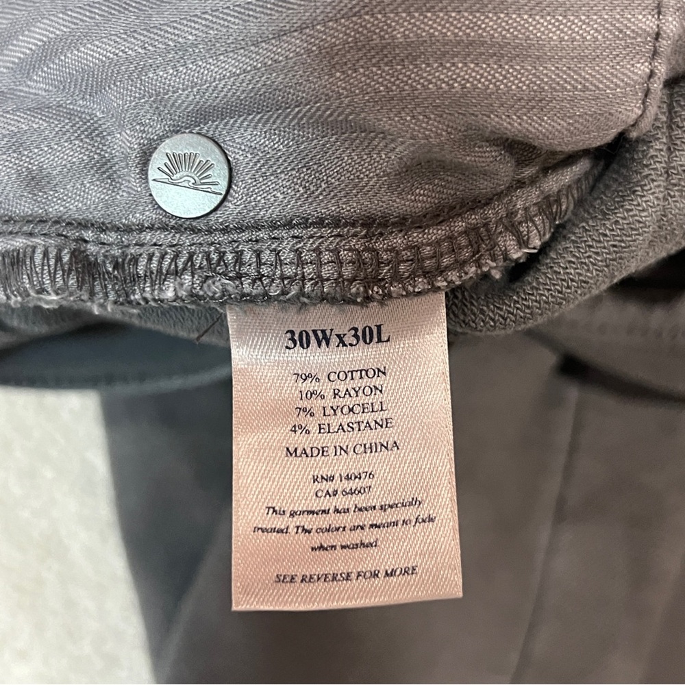 FAHERTY Men's Stretch Terry 5-Pocket Pant Slate Size 30x29 Slim Straight Stretch - Picture 10 of 13